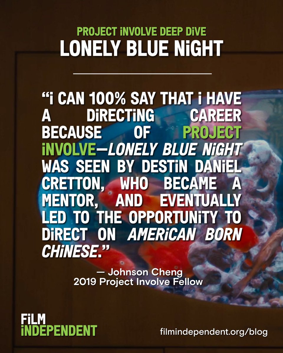 filmindependent's tweet image. Need some more inspo before the Project Involve deadline on Mon, 7/28? 💡

In our latest Project Involve Deep Dive #ontheblog, 2019 Fellow Johnson Cheng, writer/director of ‘Lonely Blue Night’ reflects on his time in the program: filmindependent.org/blog/project-i…

❗Watch the short, read…