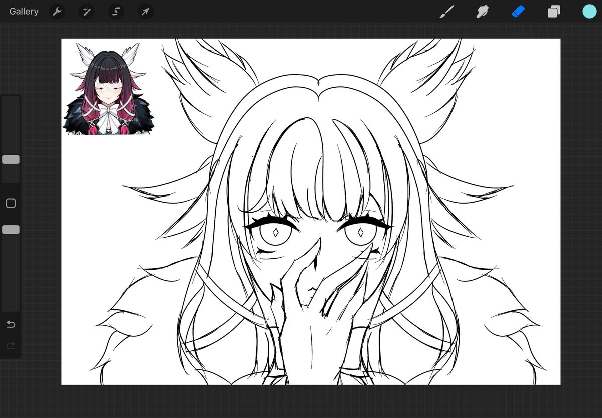 #Columbina #wip from today’s stream! ty for all those who came. Gonna be moving onto colour for next stream :D