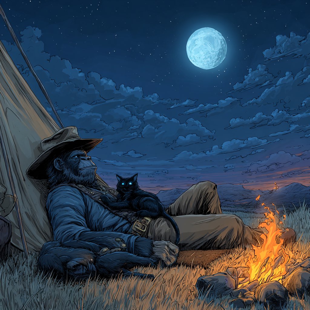 JustinJMiller11's tweet image. GN Gang! 🌙 Web3 never sleeps, but we do—catch some 💤, recharge, and come back sharper than a smart contract! 🚀 #Web3 #Crypto #RestUp
@ApingRiotCNFT
#CowboyDAO