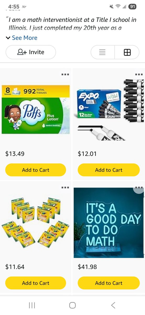 Allison___G's tweet image. Just a teacher with a tiny account, hoping for some #clearthelist fairies to sprinkle me with their magic ✨️🧚♀️
👩🏫 K-5 Math Interventionist in IL
🏫 Title I school
📆 21st year of teaching
🧮 Need Kleenex & Expo markers
amazon.com/hz/wishlist/ls…