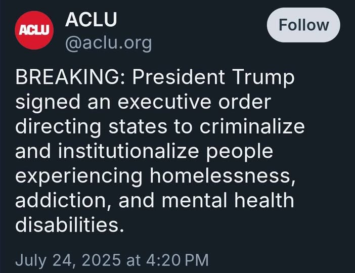 Michael43170314's tweet image. ENDING VAGRANCY AND RESTORING ORDER: Don-Don just signed an E.O. directing American cities and remove vagrant individuals from US streets, redirecting federal resources toward programmes that tackle substance abuse and returning to the acute necessity of civil commitment.