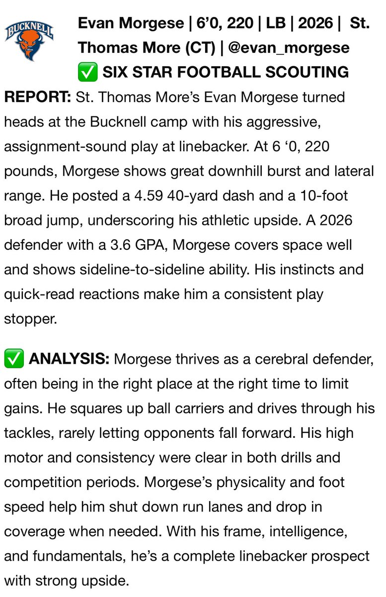 Thank you for the write up <a href="/sixstarfootball/">Six Star Football | PLUS+</a> <a href="/Coach_Ander5on/">Coach Anderson</a> <a href="/NE6FB_Recruits/">NE-Recruits</a>