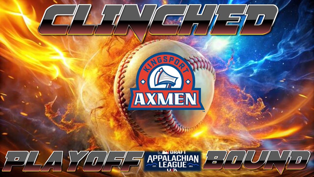 Mark Davis (@kptbaseballfan) on Twitter photo TICKET PUNCHED. 🎟️ 👊🏻
Our <a href="/KingsportAxmen/">Kingsport Axmen</a> are heading to the <a href="/AppyLeague/">Appalachian League</a> Playoffs!!
For the third time in four seasons we’ve reached the postseason!
#AxesUp 🪓⚾️ TICKET PUNCHED. 🎟️ 👊🏻
Our <a href="/KingsportAxmen/">Kingsport Axmen</a> are heading to the <a href="/AppyLeague/">Appalachian League</a> Playoffs!!
For the third time in four seasons we’ve reached the postseason!
#AxesUp 🪓⚾️