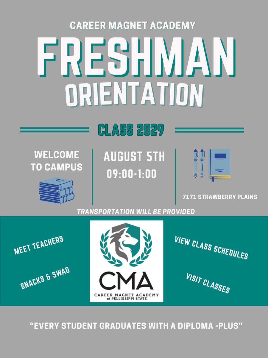 Welcome 9th graders! We are excited to meet you!