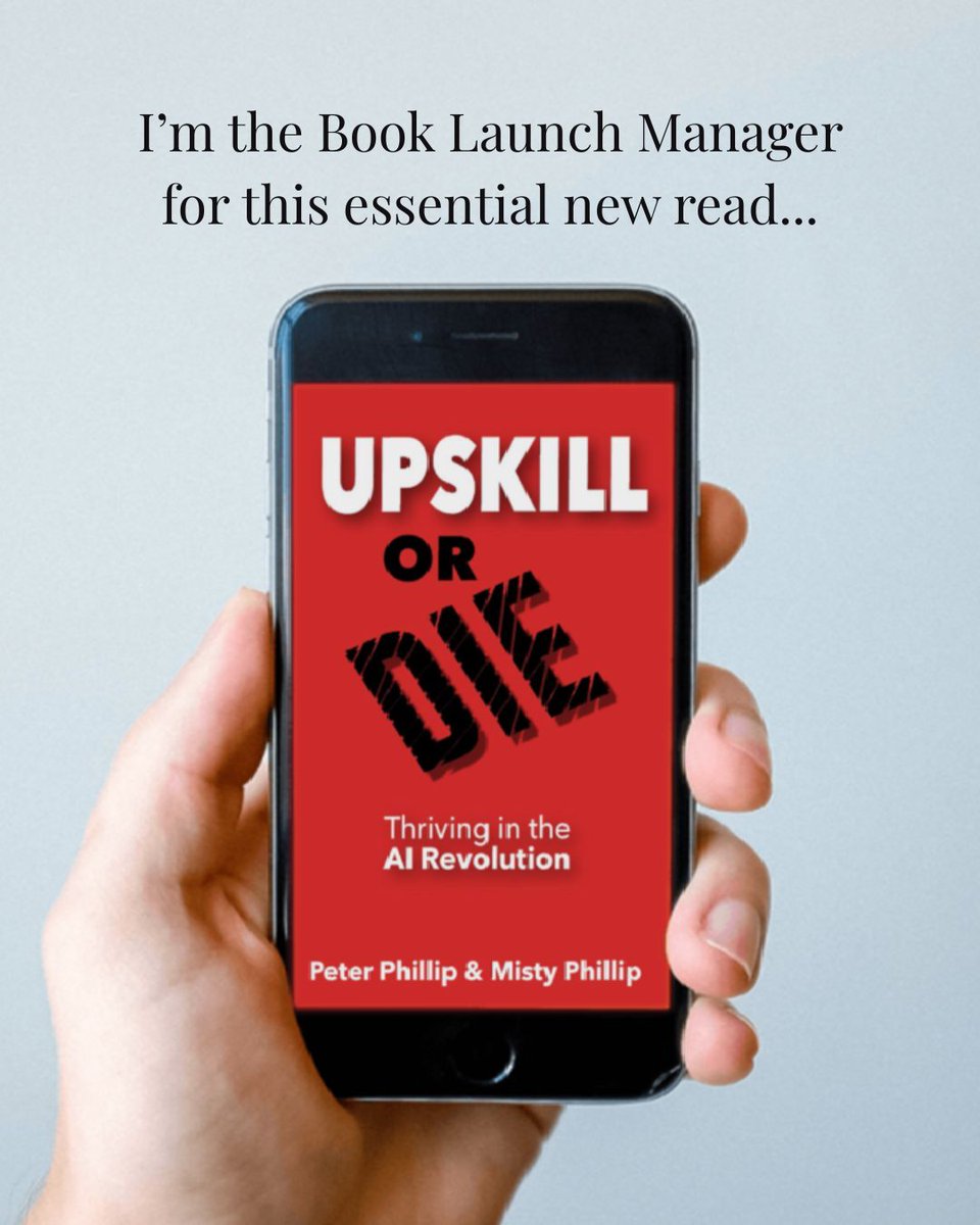 SarahGeringer's tweet image. You need this book! Upskill or Die: Thriving in the AI Revolution. I'm hosting the launch, beginning next week. Join us here: buff.ly/0hLlUTD #upskillordiebook @mistyphillip #learnaboutai #ai #airevolution