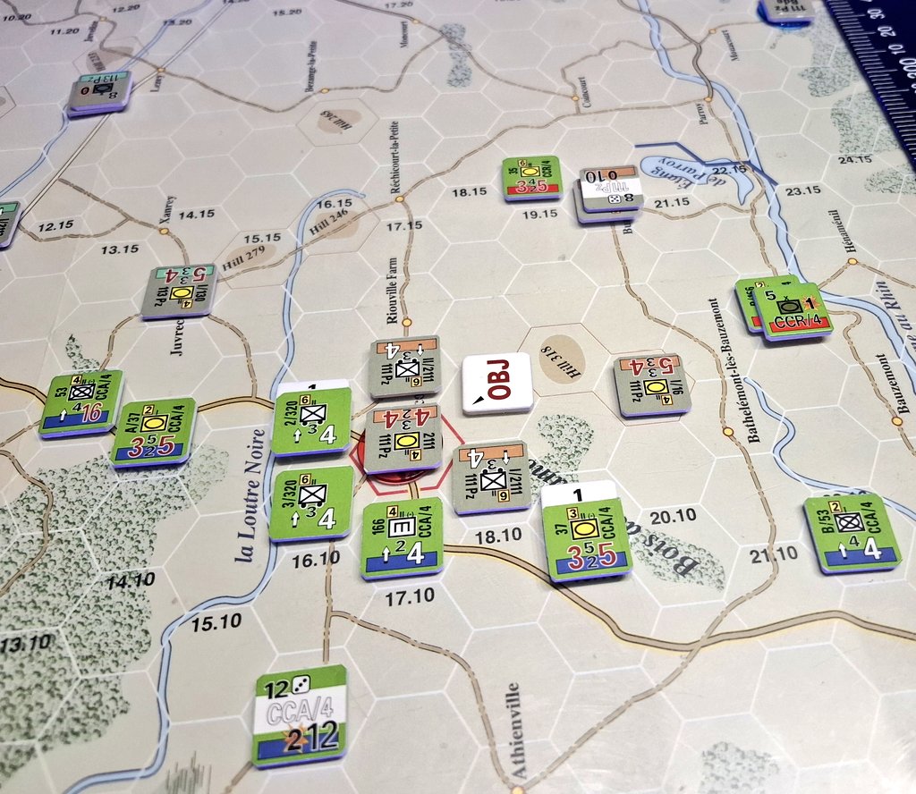 SanchoMateos's tweet image. Regresamos al fantástico sistema del #BCS,preparándonos para lo que viene, con el escenario Battle of Arracourt... esta vez ganaron los Alemanes al tomar y mantener Arracourt..que les cayó de todo,y tener además menos bajas blindadas que los Aliados. @MultiManPub #Arracourt