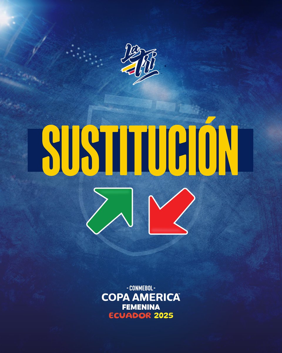 LaTri's tweet image. ⏱ 58' | 🇪🇨0️⃣-1️⃣🇦🇷 | Cambio en La Tri:
🔺Joselyn Espinales
🔻 Manoly Baquerizo
• #EcuadorArgentina • #CopaAméricaFEM •
