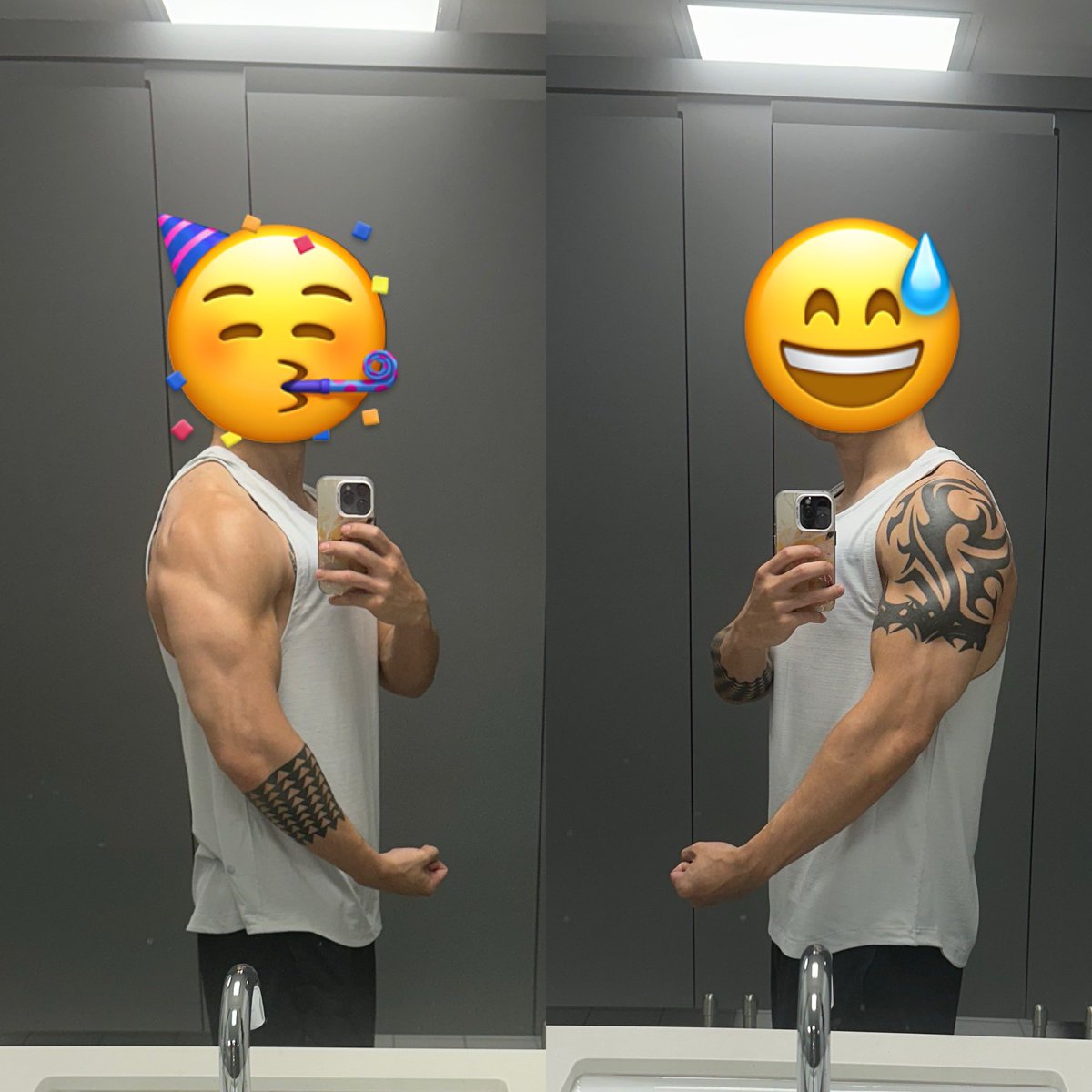 JCM1117's tweet image. sometimes feel like i shouldnt have tatted so much so i cant even c any muscles anymore 😭😭😭