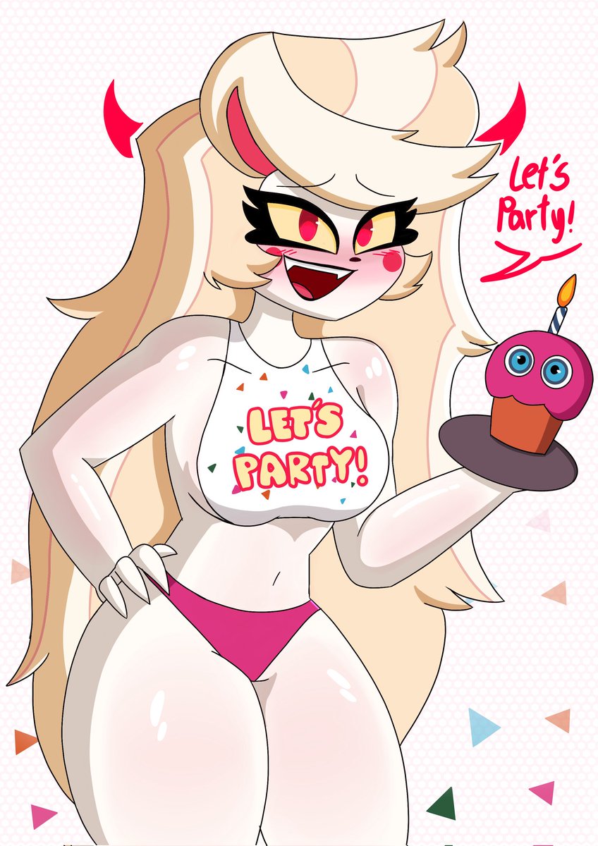 Let's party!❤️🩷 #HazbinHotel #CharlieMorningstar