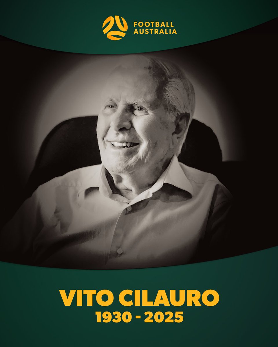 FootballAUS's tweet image. Football Australia is saddened to learn of the passing of Vito Cilauro, a Football Australia Hall of Fame inductee, long-serving football administrator, and passionate advocate for the game’s growth, aged 95.

Vale, Vito 🤍🕊️

📰 More: bit.ly/Vale-Vito