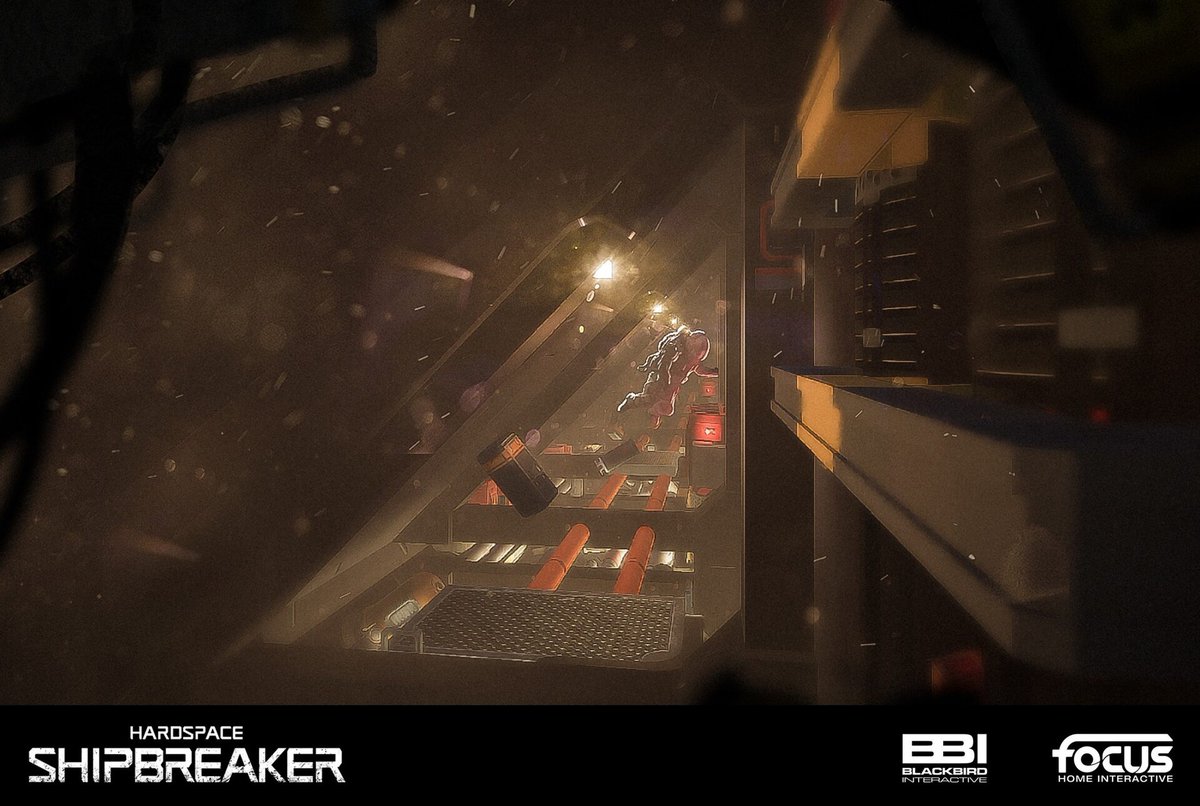 ToughSf's tweet image. Early concepts for Hardspace Shipbreaker. I can see how hard it is to depict flames and explosions in microgravity, let alone in vacuum.
#space #art by David Perdigon.
artstation.com/artwork/D5Y459
