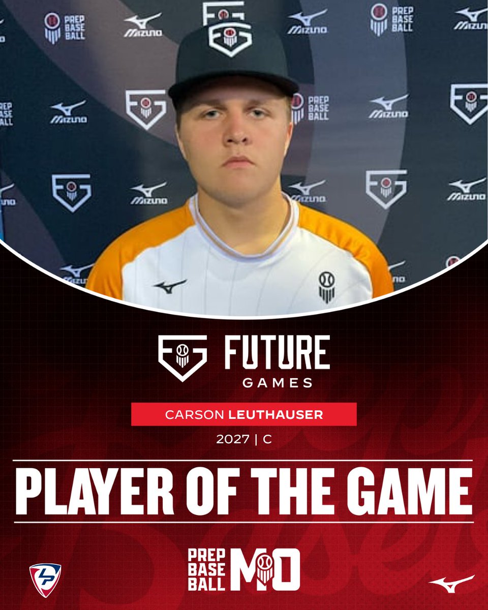 PrepBaseballMO's tweet image. #𝐏𝐁𝐅𝐆𝟐𝟓: 𝐏𝐥𝐚𝐲𝐞𝐫 𝐨𝐟 𝐭𝐡𝐞 𝐆𝐚𝐦𝐞
Carson Leuthauser (Eureka) takes home game one player of the game honors for Team Missouri in their win over Wisconsin!
2-3, 2B, 4 RBI, CS behind the plate
@CarsonLeuthause // @prepbaseball