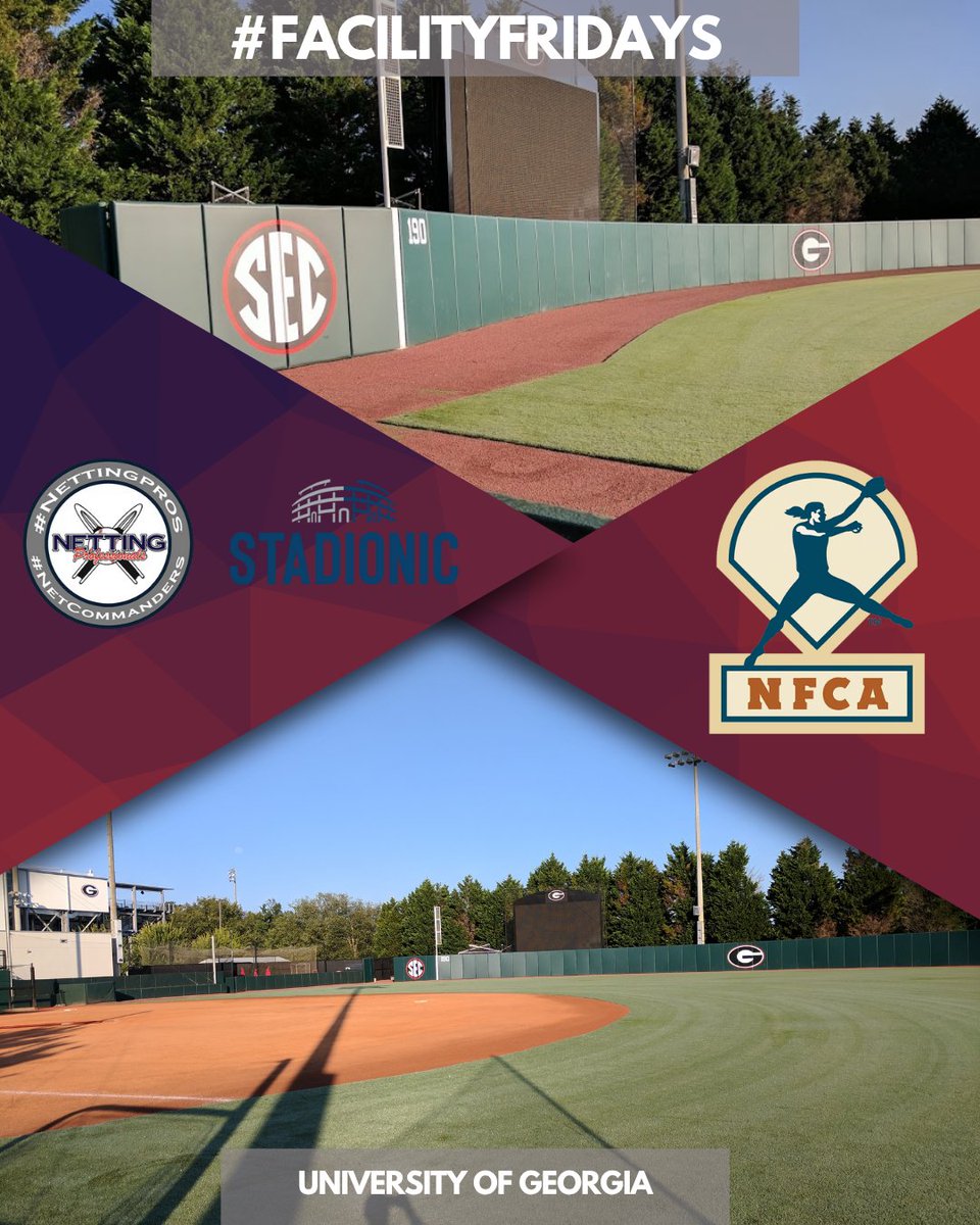 NFCAorg's tweet image. We’ve teamed up with @NettingPros to showcase softball facilities across the nation!
Not only making Athens look great—but keeping @UGASoftball safe with STADIONIC Custom Wall Padding from Netting Professionals!
#FacilityFridays