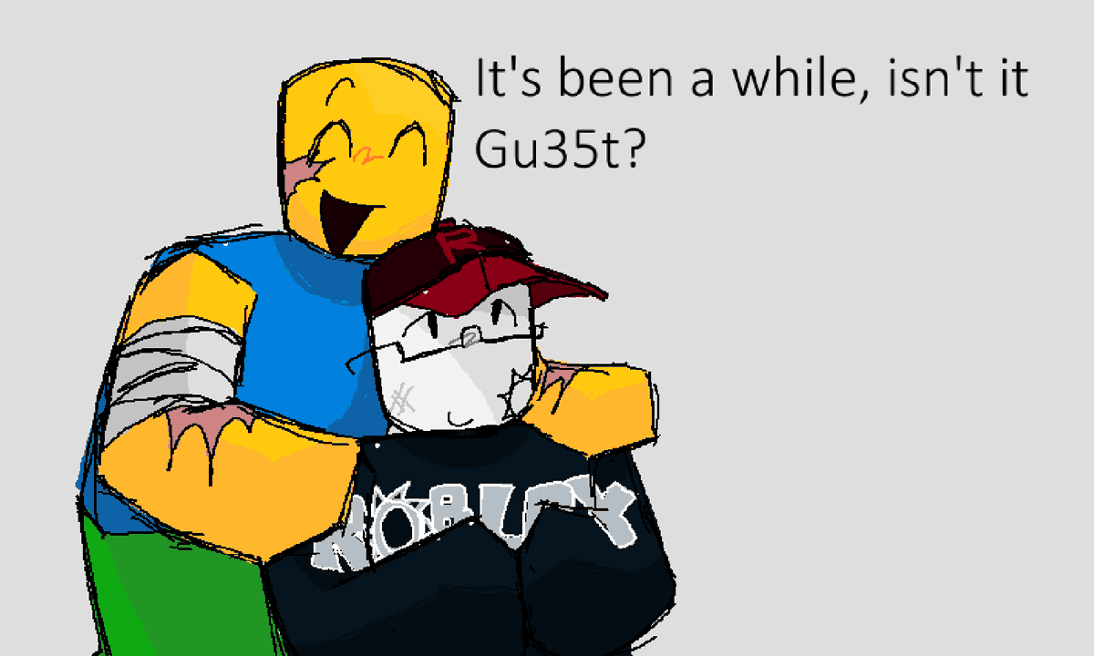 ctlmhunh186863's tweet image. their names are N008 and Gu35t (I finally pass my exam yay💔)
#noobguest #guestnoob #robloxart