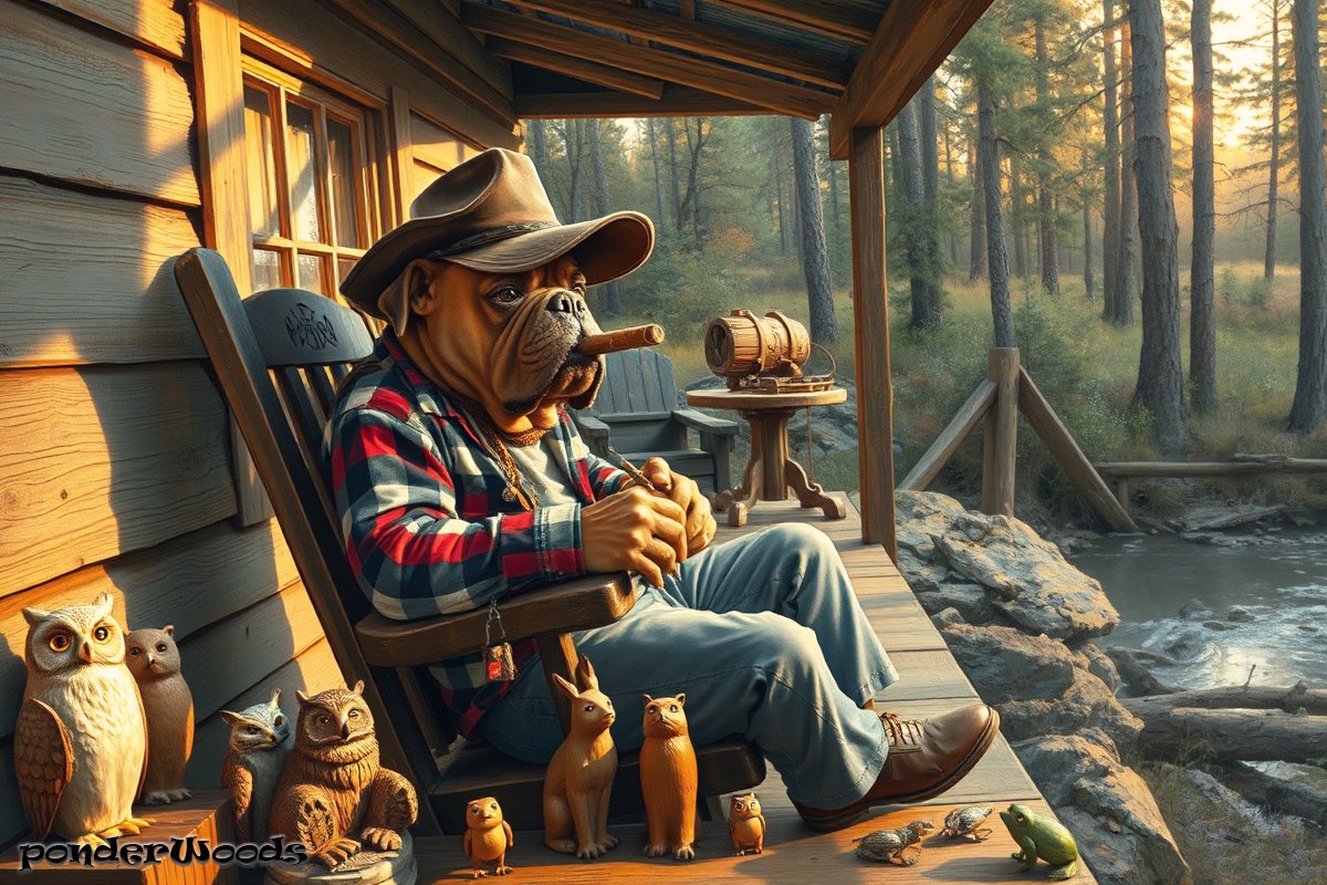 ponderWoods's tweet image. Ain’t much to say, son... just me, the creek, and a decade’s worth of whittled woodland wisdom...