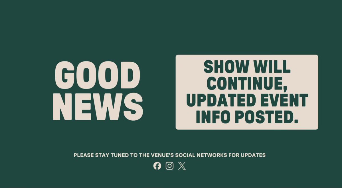 budweiserstage's tweet image. Thank you for your patience! The severe weather has passed, and the show will resume as soon as possible. Gates are open. Please move in an orderly manner to your ticketed area and listen to the direction of venue staff. The show will start shortly. Enjoy!