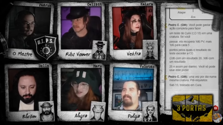 mestrepedrok's tweet image. Aqui está uma das mesas de RPG mais icônicas que mestrei na internet: 3 Portas!
Jogamos eu, @HaruJiggly @cellbit @iamKalera @CtrlAltDella e @VolosGuideTo
Recomendo fortemente essa campanha! Uma das mais legais que já joguei.
youtu.be/0Gs2vQNF9wI