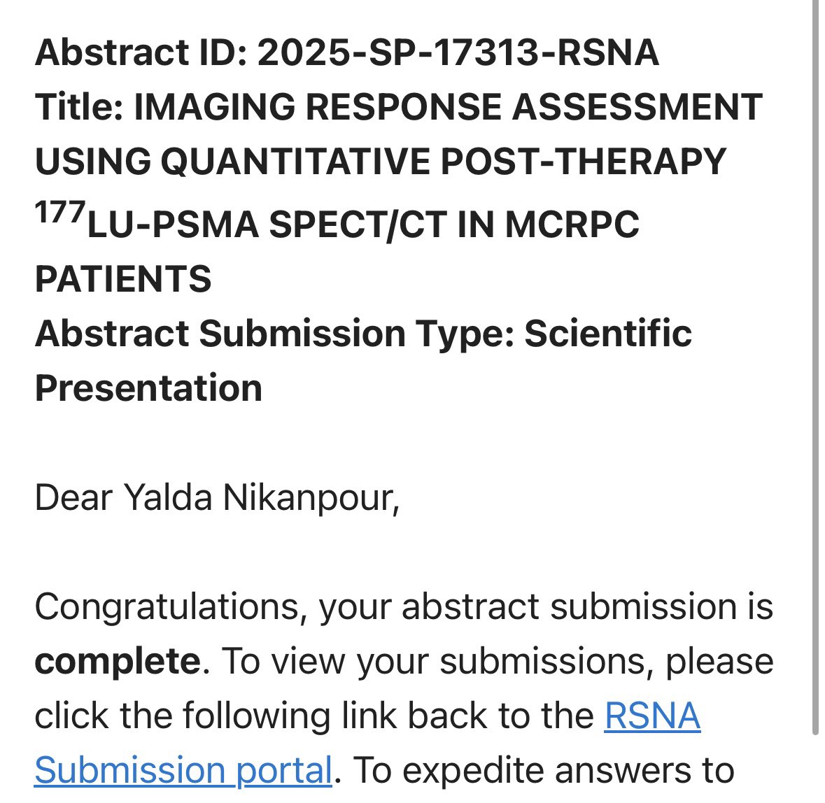 Can’t wait to be back in Chicago for #RSNA25 !! My abstract was accepted for presentation, and I’m looking forward to sharing my work  and the city’s chilly weather.
<a href="/MayoRadiology/">Mayo Clinic Radiology</a> <a href="/MayoClinic/">Mayo Clinic</a> <a href="/RSNA/">RSNA</a>