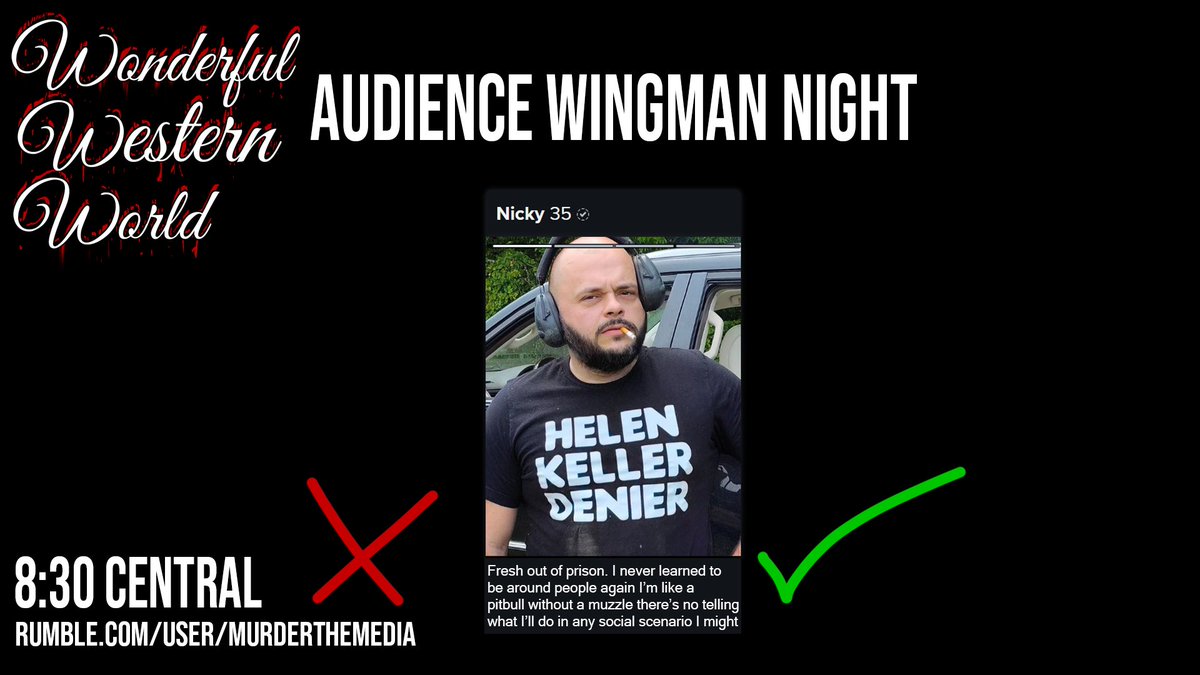 MurderTheMedia's tweet image. Come help this retard find a girl on Tinder!
rumble.com/v6wnbfc-date-n…