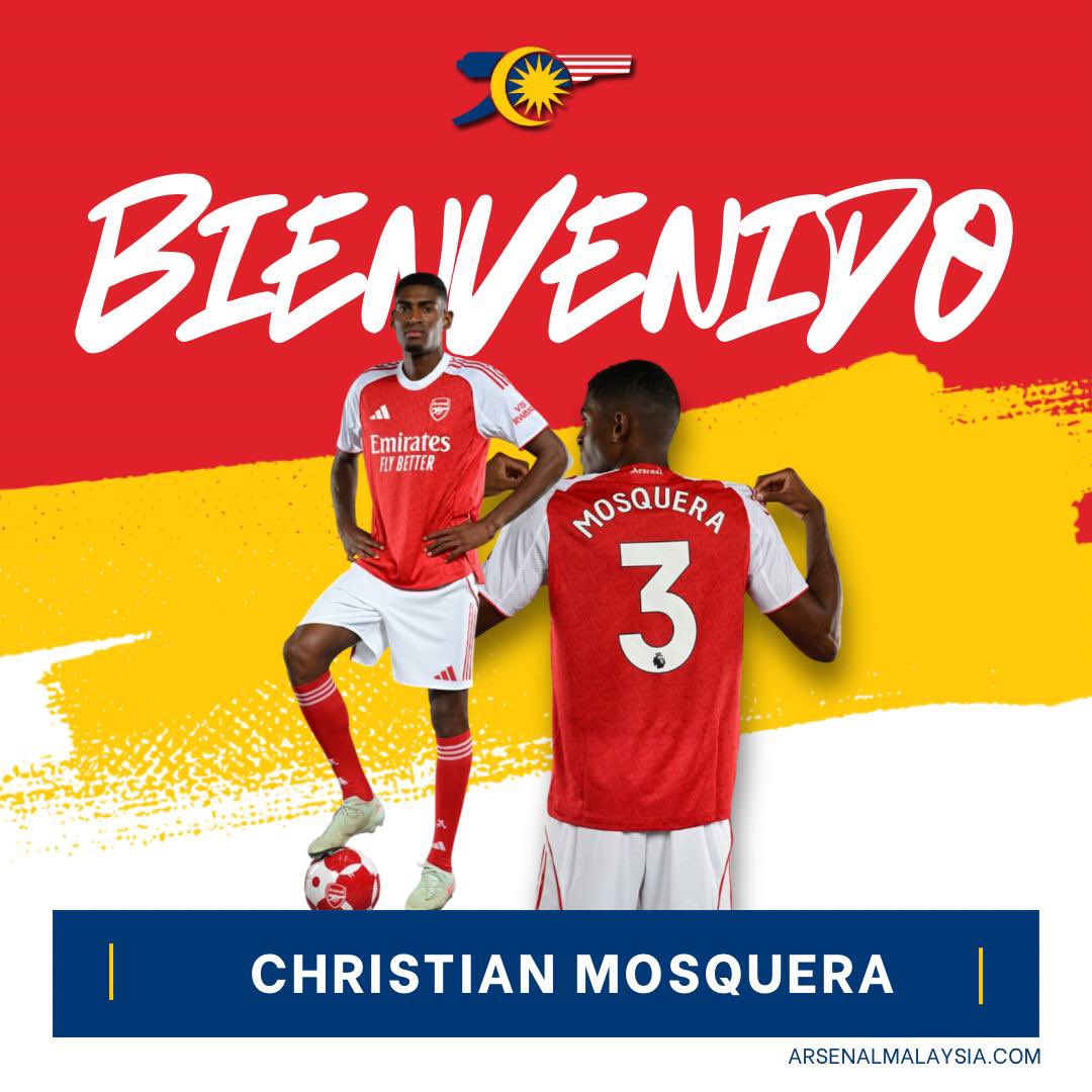 Arsenal_MY's tweet image. Selamat Datang ke Arsenal, Christian Mosquera! 🇪🇸
Arsenal Malaysia mengalu-alukan kehadiran Mosquera ke keluarga The Gunners!
Pemain muda berbakat dari Valencia ini bakal mengukuhkan pertahanan kita.
Welcome to The Arsenal, Christian 🔴⚪
#ArsenalMalaysia