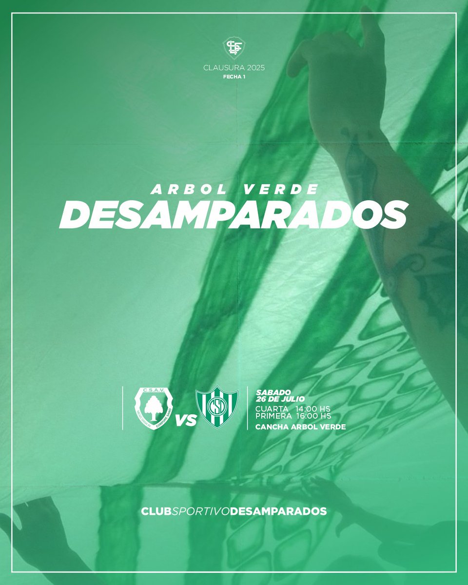 csdesamparados's tweet image. ๐๏ธ -TORNEO LOCAL-
Fecha 1 vs Club Sportivo Arbol Verde
#๐ฝ๐๐๐๐๐ซ๐๐๐๐๐๐๐๐๐
๐๐ ๐ณ๐ฌ