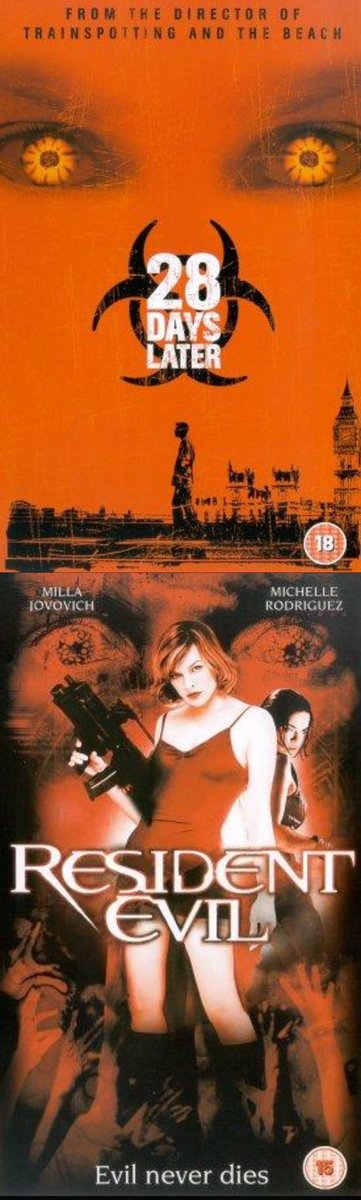 Which film do you like better? 👀🤔

-28 Days Later (2002)

-Resident Evil (2002)