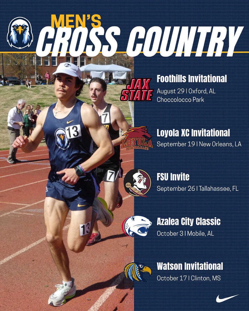 Your USSU Men’s Cross Country team is ready to race through the fall with a competitive slate across the Southeast.

Let’s run, Eagles! 🦅
#USSUXC #CrossCountrySeason #RunWithTheBest
