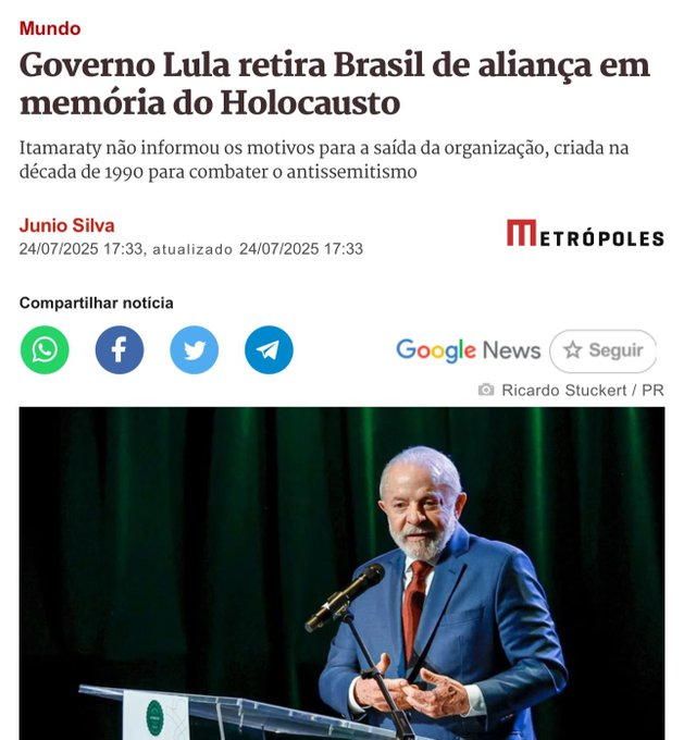 ComunistaOpres4's tweet image. Excelente.
Essas organizações pela """memória do Holocausto""" se tornaram aparatos de propaganda do genocídio israelense e pela censura de seus críticos.
E chegaram a defender neonazistas ucranianos contra a Rússia.
São colaboradores do Holocausto do séc. 21, em Gaza.