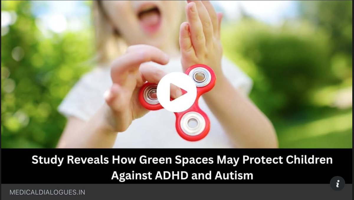 "Study Reveals How Green Spaces May Protect Children Against ADHD and Autism" #aakcares #allaboutkids #autism #autismawareness #autismacceptance bit.ly/4lWp8Fu