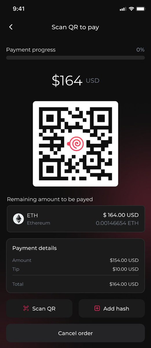 MOCA_app's tweet image. POV:

you’re about to scan a simple QR and Pay with Crypto