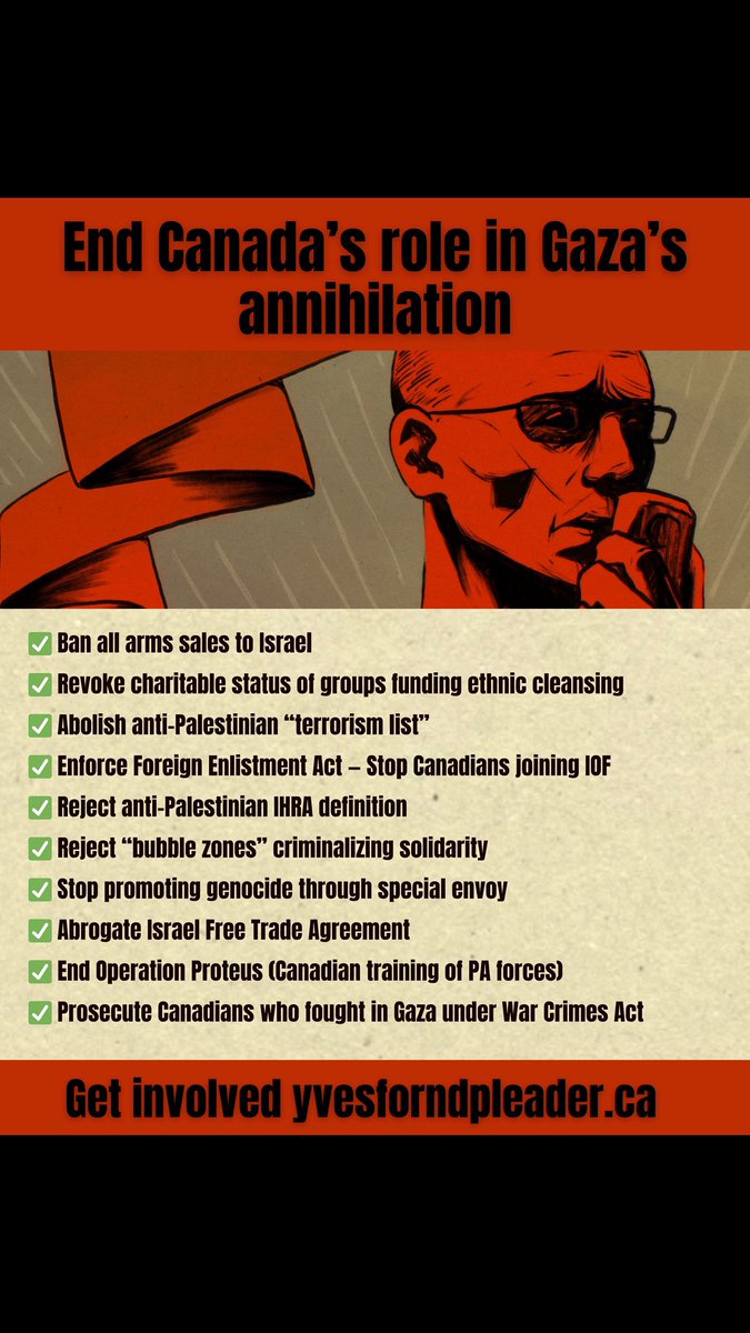 <a href="/MarkJCarney/">Mark Carney</a> Stop enabling Israel’s holocaust. 10 simple actions you can take immediately