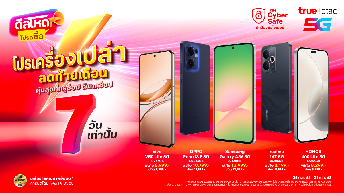 dtac's tweet image. 🔥🔥 โปรมือถือเครื่องเปล่าราคาสุดพิเศษ ลดแรงท้ายเดือน 7 วันเท่านั้น 🔥🔥
👉 นำอายุการใช้งานแลกรับส่วนลดเพิ่ม ลูกค้าทรูเช็คสิทธิ์กด *939*5*2# ลูกค้าดีแทคเช็คสิทธิ์กด *399*888#
👉 อายุการใช้งานครบ 1 ปี ลดเพิ่ม 300.- | ครบ 2 ปี ลดเพิ่ม 500.- | ครบ 11 ปี ลดเพิ่ม 1,000 บ.
👉…