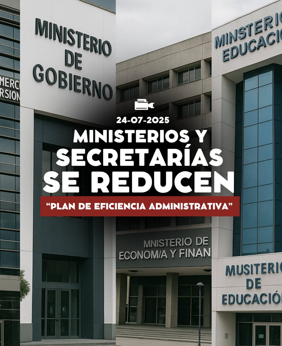 _REDInformativa's tweet image. Se pasa de 20 a 14 ministerios y de 9 a 3 secretarías, se reduce en un 41 % el número de carteras de Estado que conforman el poder Ejecutivo.
Entre las fusiones están: el Ministerio de Vivienda se fusiona al Ministerio de Transporte, el Ministerio de Deporte y el Ministerio de…