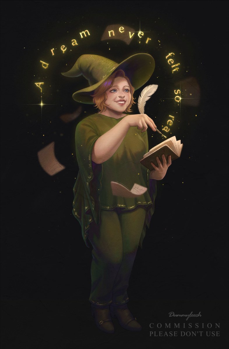 Dummyleech's tweet image. Word Witch 📖✨
For AprilR on Vgen 
#CLIPSTUDIOPAINT