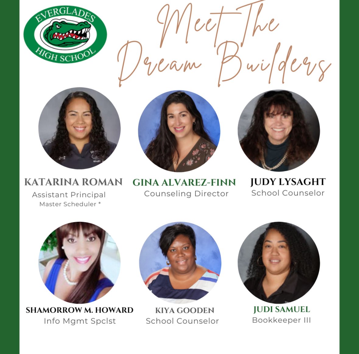 Pause❗️🐊 Swamp Style. A heartfelt THANK YOU to the Dream Builders. The powerhouse behind our 99.8% scheduling success -designing student pathways, ensuring every🐊 has a place, and setting the stage for a smooth launch into the school year. Led by <a href="/MsRoman22/">Katarina Roman</a>, unwavering focus.