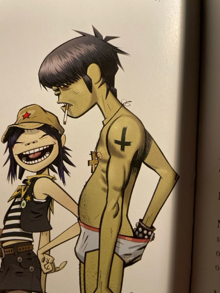 Nesparty's tweet image. Opened Pinterest and was immediately met with an image of murdoc digging in his butt I'm going to bed