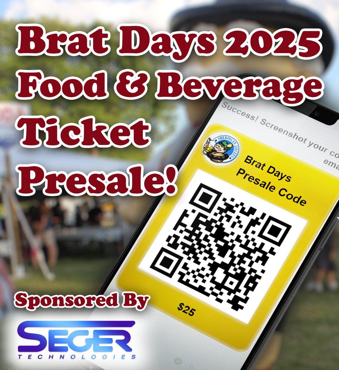 Buy food &amp; beverage tickets online today and get them at #BratDays with your phone!
👉Buy now: presale.sheboyganjaycees.com
👉View more ticket info: brat-days.com/tickets
Your early support helps us keep #Sheboygan's tradition alive!