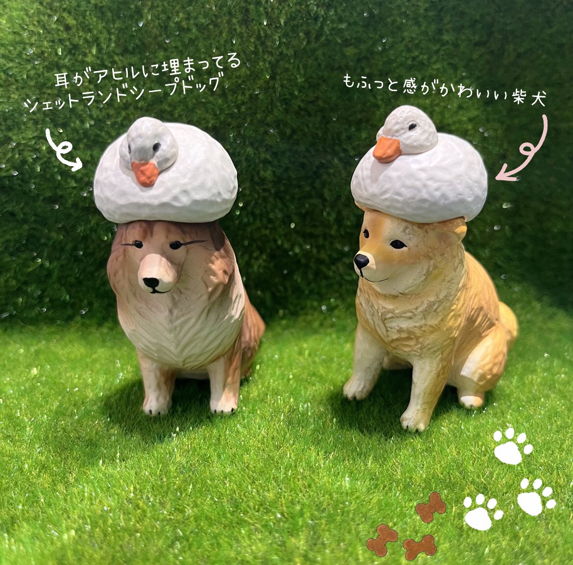 Bokura_link's tweet image. 🐶新入荷🐶
キタンクラブ
あかねの木彫り アヒルと犬
全4種1回500円
・柴犬(赤柴)
・柴犬(黒柴)
・パグ
・シェットランドシープドッグ