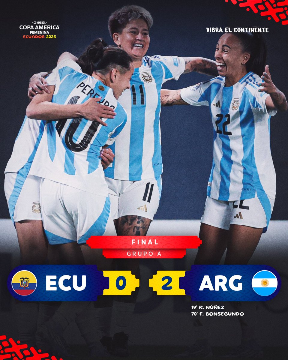 Cuatro jugados, cuatro ganados para Argentina 🇦🇷🔝

#CopaAmericaFEM
