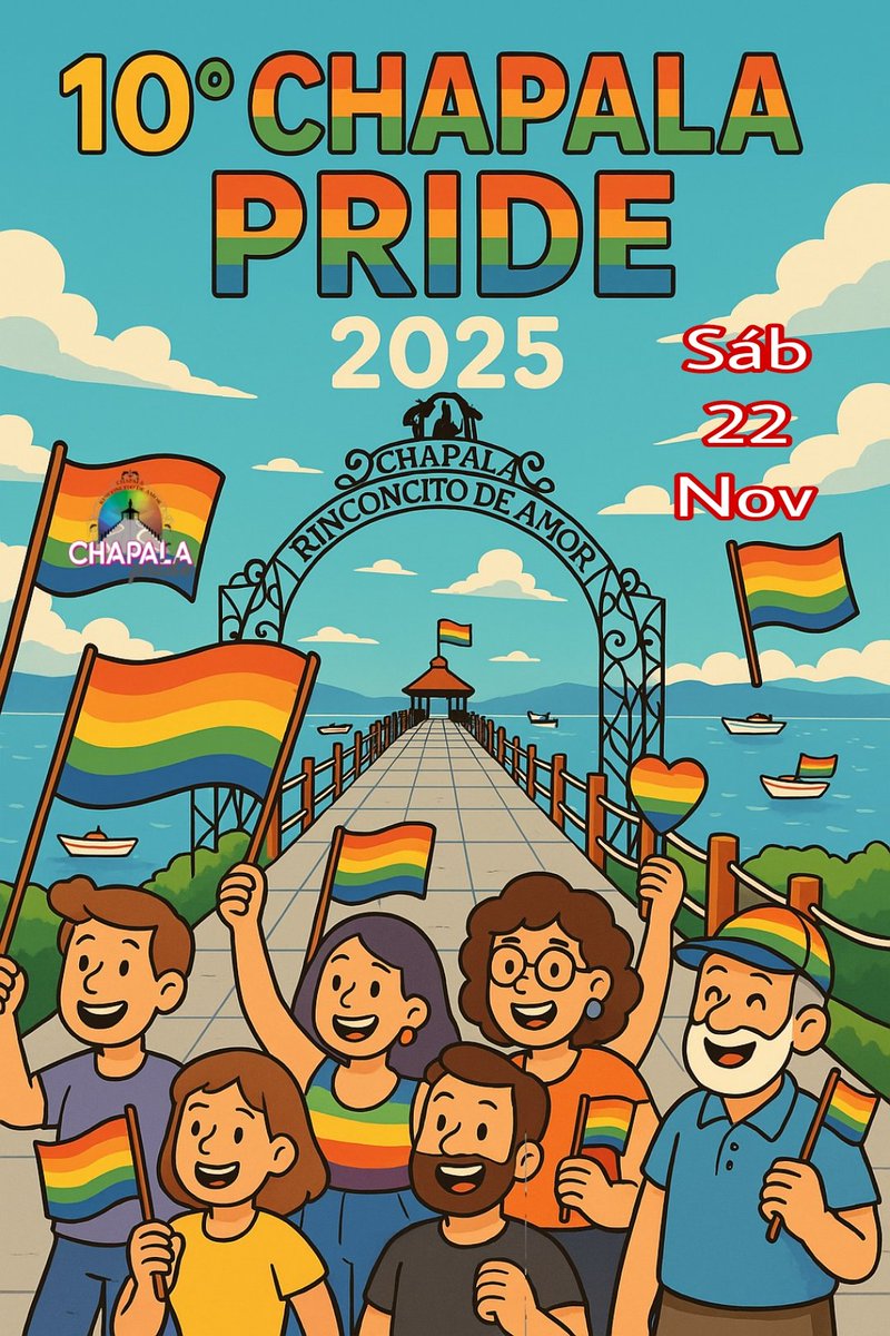 ¡Porque somos, existimos y resistimos todo el año! 🏳️‍🌈 🏳️‍⚧️ En Jalisco seguimos con la visibilidad a través de nuestras marchas. 🏳️‍🌈

🏳️‍🌈 10º CHAPALA PRIDE 2025  🏳️‍⚧️
📆 Sábado 22 de noviembre
🕠 4:00 pm
🔻 Fuente de pescadores del malecón
#NosVemosEnLaMarcha