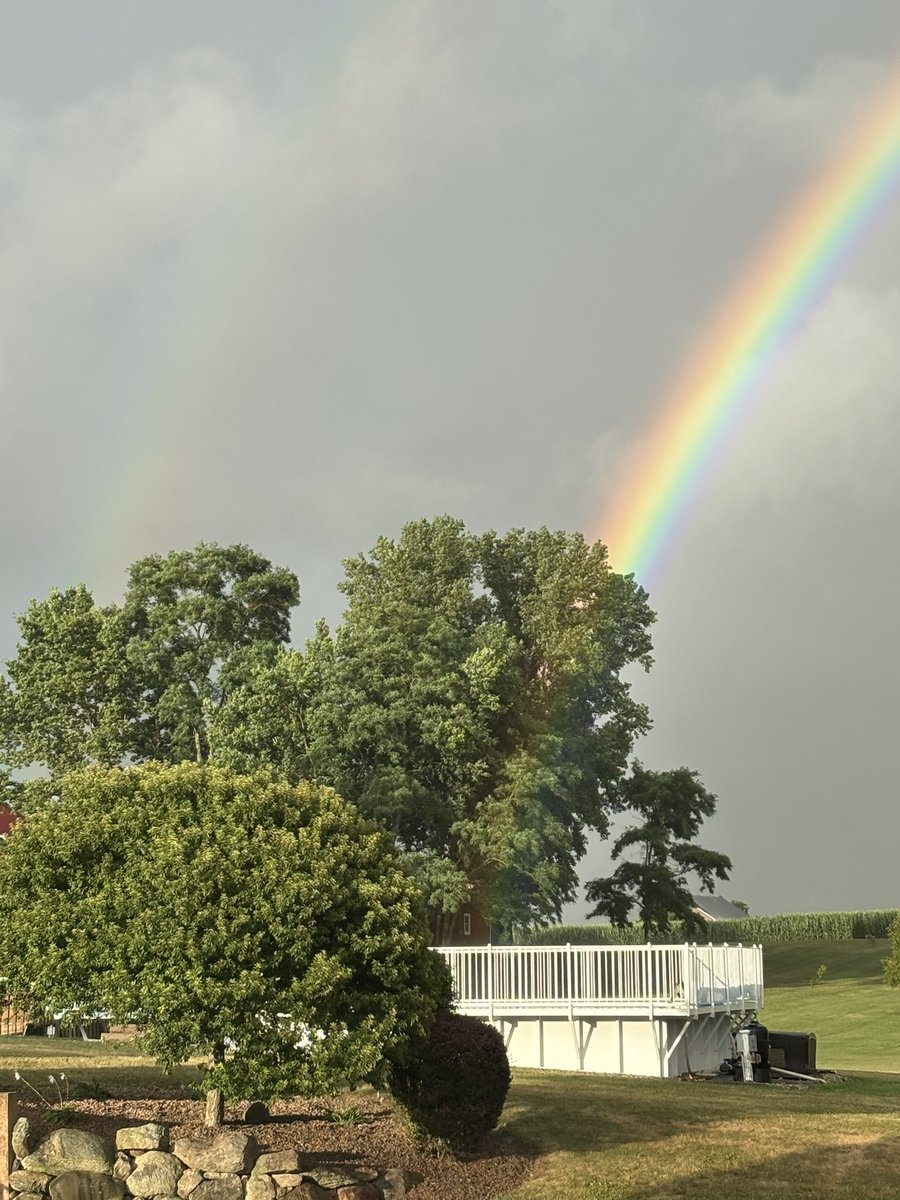 CalebIsChasin's tweet image. Rainbow in da back yard