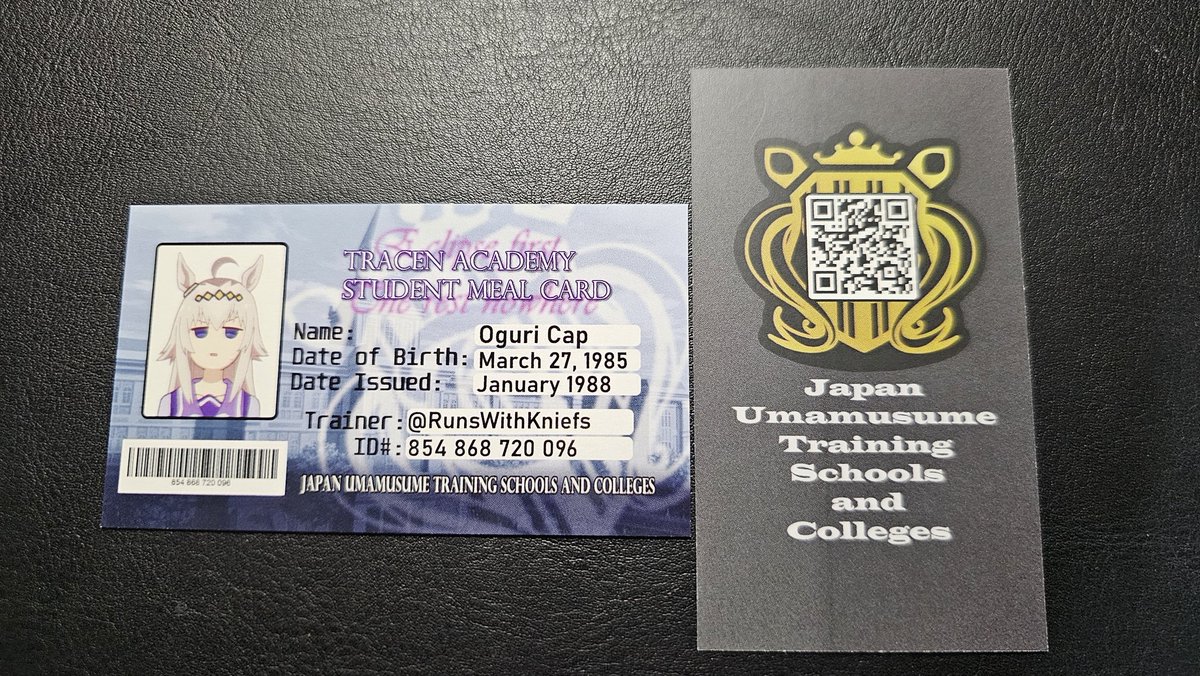RunsWithKniefs's tweet image. I was heavily encouraged to make my own T-Card design.
So I went with the theme of bad Driver's License photo!