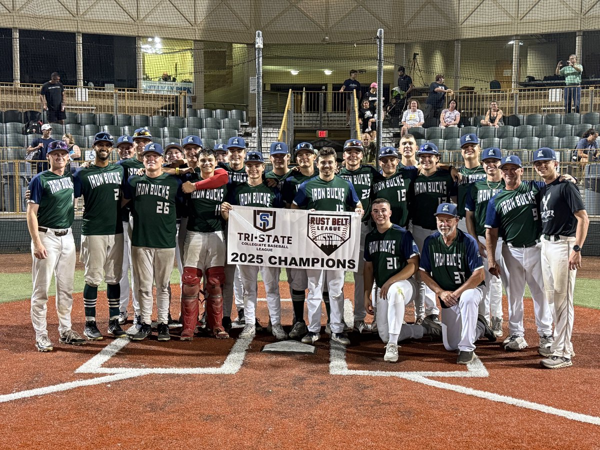 Five Tool Collegiate (@fivetoolcollege) on Twitter photo 🏆CHAMPIONS🏆
Congrats to <a href="/iron_bucks/">Butler IronBucks</a> on winning the <a href="/NABACBL/">NABA Summer Collegiate Baseball League</a> Championship!
#WatchEm / <a href="/FiveToolPA/">Five Tool Pennsylvania</a> 🏆CHAMPIONS🏆
Congrats to <a href="/iron_bucks/">Butler IronBucks</a> on winning the <a href="/NABACBL/">NABA Summer Collegiate Baseball League</a> Championship!
#WatchEm / <a href="/FiveToolPA/">Five Tool Pennsylvania</a>
