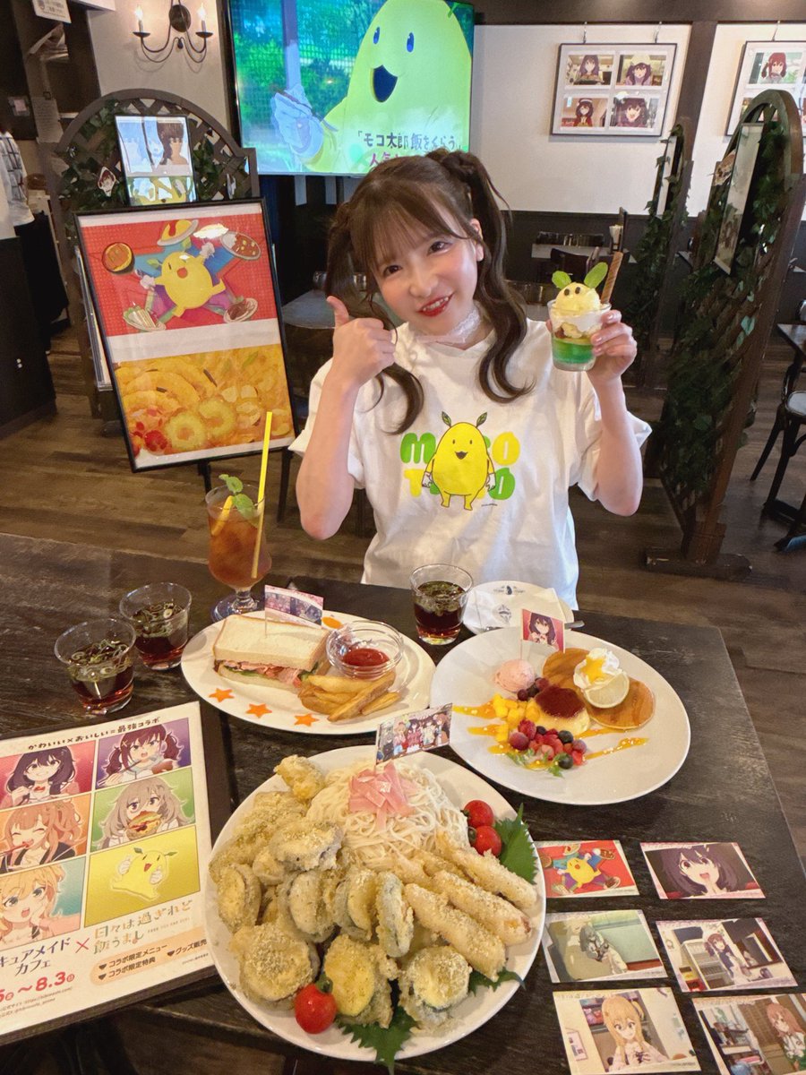 moeazukitty's tweet image. 本日からのコラボカフェいってきたよー！
#ひびめし
#キュアメイドカフェ