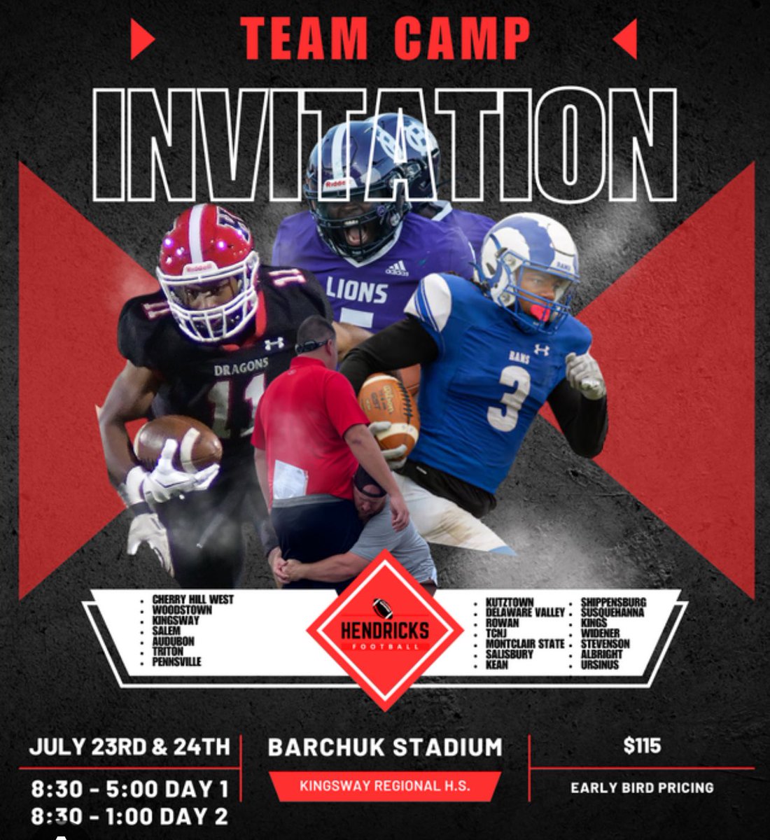 Tristan Owen (@tristan_owen215) on Twitter photo Locked in at <a href="/CoachMHendricks/">Mark Hendricks</a> Football Camp in South Jersey!
Big thanks to all the coaches for elite training and real knowledge! 🏈💪
<a href="/Dragons_AD/">Kingsway Athletics</a> <a href="/KingswayWrestle/">Kingsway Wrestling</a> <a href="/IamcoacHHeav/">Jason Henshaw</a> <a href="/FBCGilliam/">Wayne Gilliam II</a> <a href="/BrendanScoutsNJ/">Coach Brendan</a> <a href="/ScoutNickP/">Coach Nick Pennisi</a> <a href="/PrepRedzoneNJ/">Prep Redzone New Jersey</a> Locked in at <a href="/CoachMHendricks/">Mark Hendricks</a> Football Camp in South Jersey!
Big thanks to all the coaches for elite training and real knowledge! 🏈💪
<a href="/Dragons_AD/">Kingsway Athletics</a> <a href="/KingswayWrestle/">Kingsway Wrestling</a> <a href="/IamcoacHHeav/">Jason Henshaw</a> <a href="/FBCGilliam/">Wayne Gilliam II</a> <a href="/BrendanScoutsNJ/">Coach Brendan</a> <a href="/ScoutNickP/">Coach Nick Pennisi</a> <a href="/PrepRedzoneNJ/">Prep Redzone New Jersey</a>