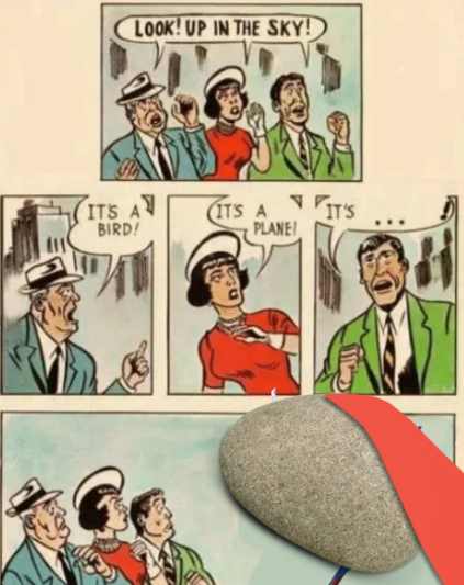 It's a bird... It's a plane... no... it's a flying rock frfr