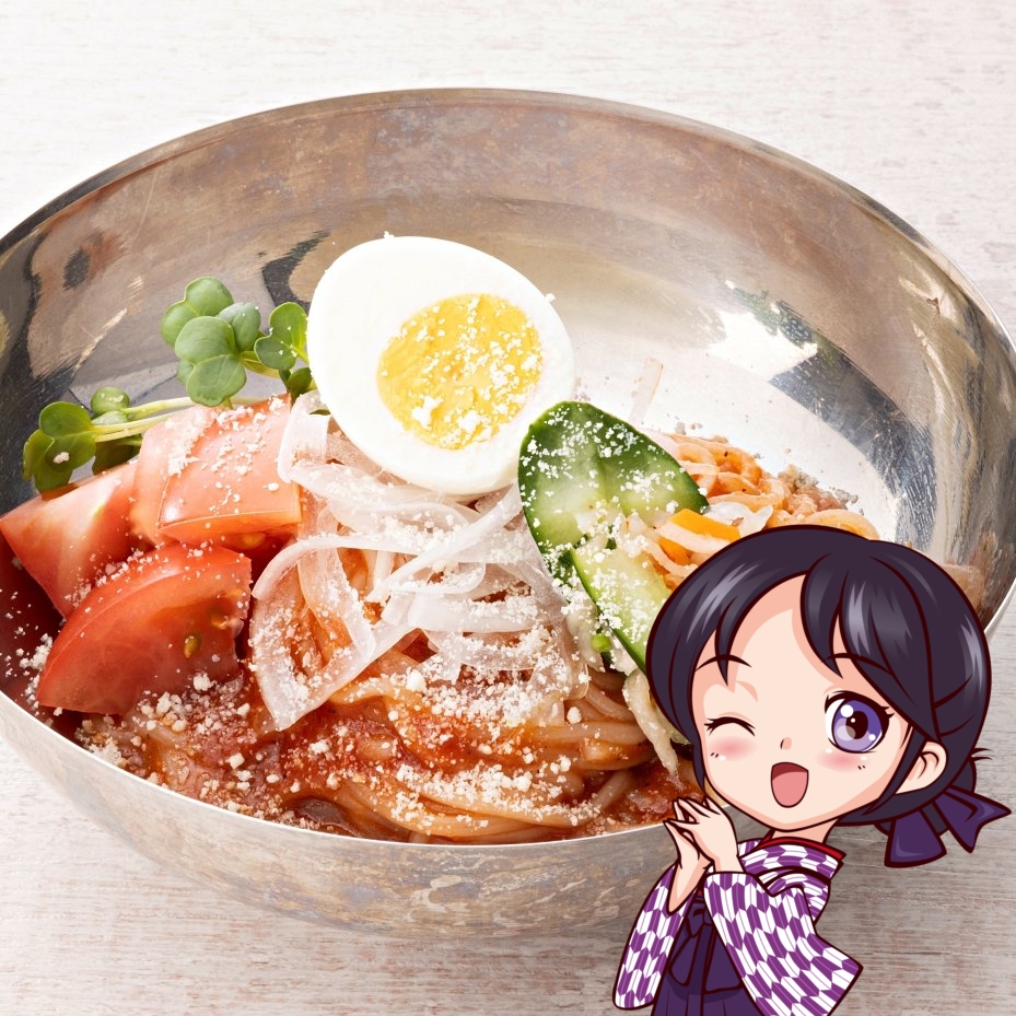 GP_bashamichi's tweet image. 暑い日は~冷麺が~うまい~🍜
今日は「フレッシュトマトのピリ辛ビビン麺」を選んでみました🍅
ひんやり冷たい料理をおいしくいただいちゃいましょう😋
店舗で仕込むオリジナル配合のトマト冷麺スープは、食欲増進間違いなし‼
もちもちの麺とも相性抜群です✨
#やばねの呟き