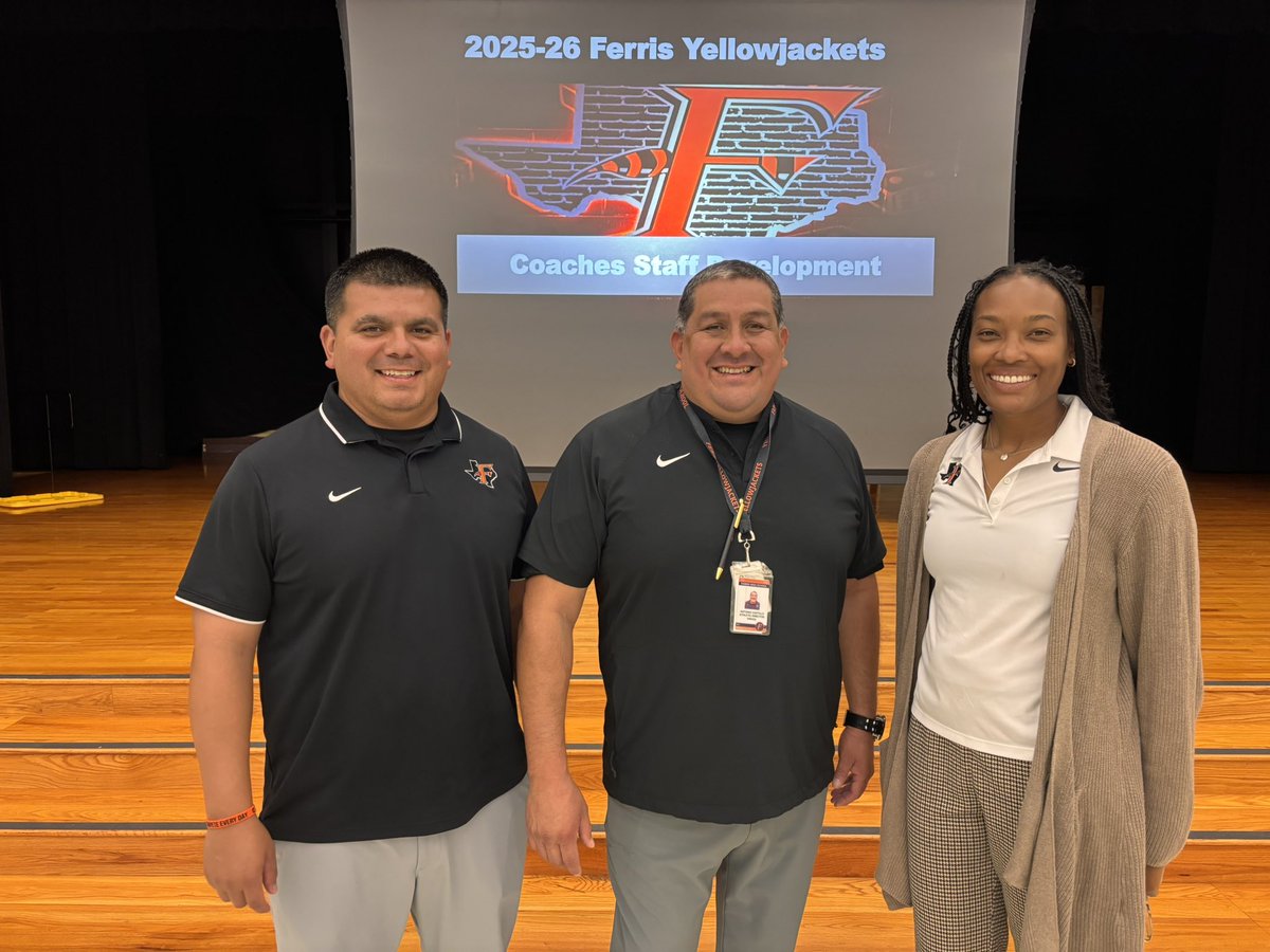 Tonycastillo (@castillo_ac) on Twitter photo Excited about our Two assistant Athletic Directors coach <a href="/CoachSGonzo/">Ski Gonzalez</a> and Coach <a href="/CoachTL_/">Teranie Lewis</a> . Ready to lead the Ferris Athletic Department at <a href="/FerrisISD/">Ferris ISD</a> #FAMILY #FAST <a href="/FerrisISD/">Ferris ISD</a> <a href="/ferrisallsports/">Ferris All Sports Club</a> <a href="/JacketNationFHS/">Ferris Yellowjackets Athletics</a> <a href="/FerrisFB_/">Ferris Football</a> Excited about our Two assistant Athletic Directors coach <a href="/CoachSGonzo/">Ski Gonzalez</a> and Coach <a href="/CoachTL_/">Teranie Lewis</a> . Ready to lead the Ferris Athletic Department at <a href="/FerrisISD/">Ferris ISD</a> #FAMILY #FAST <a href="/FerrisISD/">Ferris ISD</a> <a href="/ferrisallsports/">Ferris All Sports Club</a> <a href="/JacketNationFHS/">Ferris Yellowjackets Athletics</a> <a href="/FerrisFB_/">Ferris Football</a>