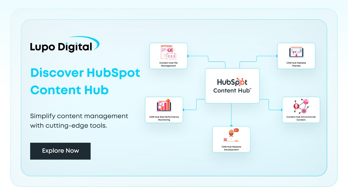 LupoDigital's tweet image. HubSpot Content Hub is your ultimate solution to content management!
From seamless website governance to centralised tools, it empowers your team to create, manage, and publish with ease.
🔗 Explore now: hubs.li/Q03sC0zb0
#ContentManagement #HubSpotTools #LupoDigital