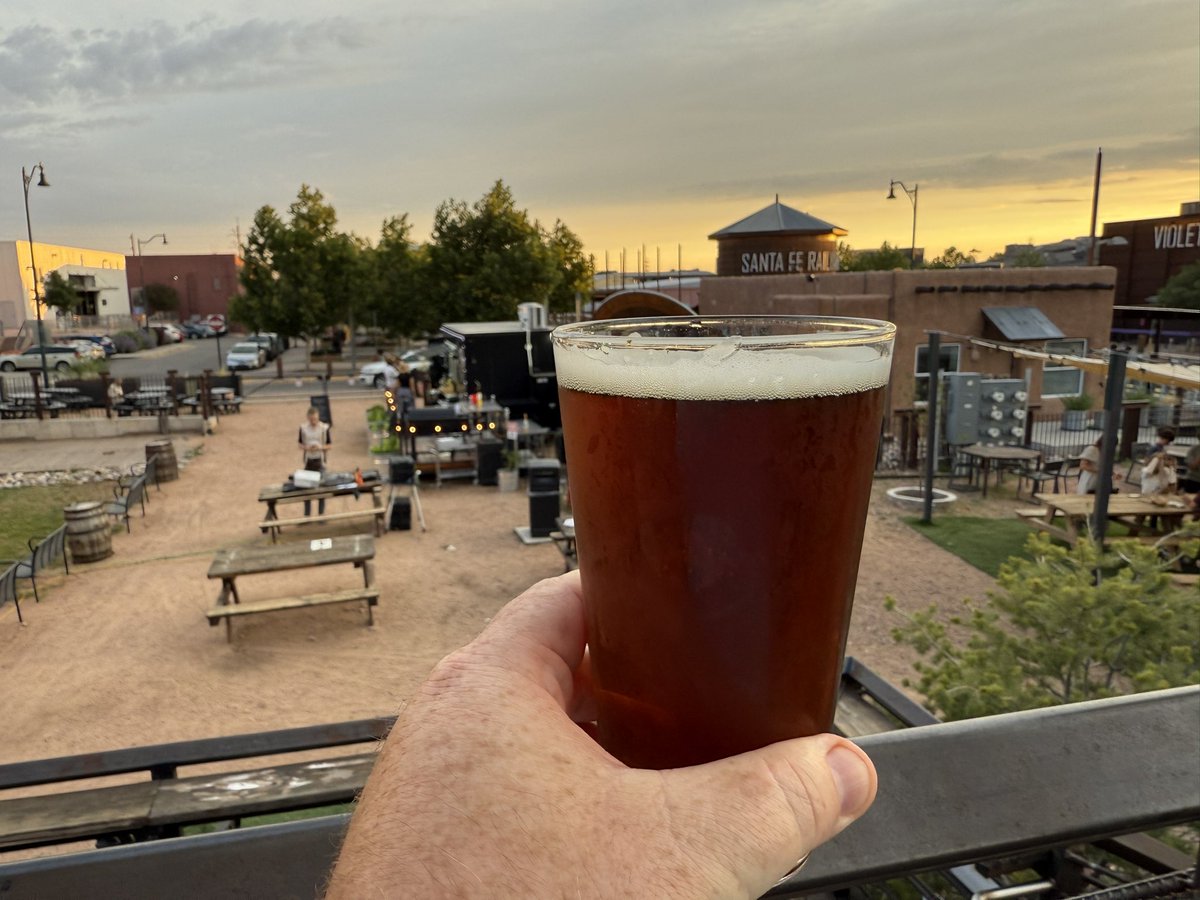 Love being able to sit outside on a July evening and not be miserable. Santa Fe is fantastic tonight. Cheers.